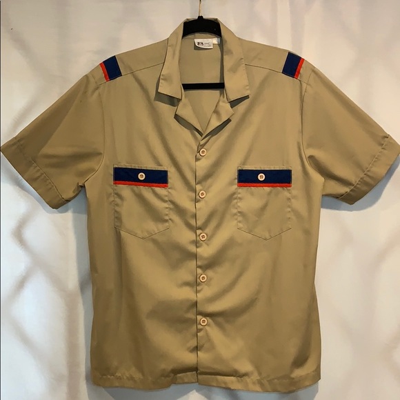 Resort Casuals Other - 80’s Vintage Men’s Resort Military/Captain Shirt
